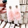 Aretes de botón de aguja de plata 925 aretes de perlas aretes de temperamento retro de alta gama aretes largos de borla aretes de perlas de lujo ligero para mujer