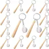 Chaveiro de Taco de Baseball Lembrança Esportiva Mini Chaveiro de Baseball Softball Pingente para Bolsa de Artesanato Pendurado Fábrica