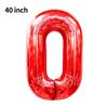 Novo Balão Digital Grande de 40 polegadas Versão Americana 0-9 Imitação de Alumínio Americano Balão para Arranjo de Festa de Aniversário Festa de Balões