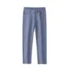 Ropa para Hombre Shanggu: Comercio Transfronterizo Suministro Exclusivo de Mezclilla Japonesa y Coreana - Pantalones para Hombre de Tiro Medio Rectos Ajustados Cónicos Estilo Americano
