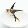 Broche Golondrina Transfronterizo Nuevo Broche de Aceite Pájaro Collar de Uso Dual Ramillete Pin Animal Creativo de Gama Alta para el Cabello