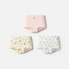 Calzoncillos tipo bóxer antibacterianos de tres piezas para niñas Balabala para niños, cómodos y sin apretar