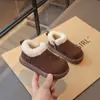 Sapatos de Inverno para Bebês Meninas com Forro de Lã Calçados de Algodão para Bebês e Crianças Pequenas para Caminhar Botas de Neve Infantis Crianças 2026 Botas de Cano Curto Birkenstock com Forro de Lã
