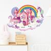 Nuevo FX-F313 caricatura arcoíris Castillo unicornio nube habitación infantil dormitorio decoración de pared hogar pegatina de pared