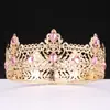 Festa de Coroação Europeia e Americana Transfronteiriça Coroa Barroca Redonda Coroa de Noiva Liga de Liga Estilo Palácio Retrô Tiara