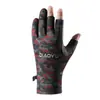 Guantes de Pesca para Hombre Antideslizantes Transpirables Verano Deportes al Aire Libre Protección Solar Guantes de Tres Dedos