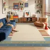 Alfombra Dopamina Arcoíris para Sala de Estar, Estilo Retro Americano Mid-Century Bauhaus, Nueva Alfombra Lavable y Limpiable para Mesita de Noche de Dormitorio