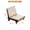 Cadeira Chandigarh Madeira Sólida Rattan Mesa Tatami e Cadeira Combinação Varanda Janela Sacada Individual Casual Pequena Mesa de Chá Cadeira com Encosto