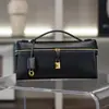 Nueva Bolsa Lonchera Lp29 Bolso de Cuero para Mujer Bolso de Mano Cartera de Maquillaje Bolso Bandolera Estilo Old Money Bolso de Mano Liso de Cuero