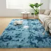 Alfombra Gruesa de Lana de Seda Tie-dye Cobertura Total para Sala de Estar Alfombra de Sofá Alfombra Larga de Pelo para Mesita de Noche de Dormitorio Otra Lana