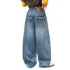 Jeans de Primavera y Otoño para Niñas Modelo 2026 Pantalones Casuales Estilo Coreano para Niñas Mayores con Bolsillos de Solapa y Bordado Doble C