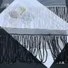 Nuevo Estilo Malla Bordada a Máquina Lentejuelas, Perlas de Arroz, Borlas, Cuentas Colgantes, Adorno de Encaje, Decoración para Falda de Baile Accesorios DIY