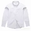 Camisa blanca pura para niños niños con algodón de terciopelo camisa cálida manga larga estudiantes de primaria y secundaria ropa escolar al por mayor