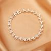 Pulsera Romana de Moda de Lujo Popular Europea y Americana Transfronteriza con Incrustaciones de Diamantes Exquisita de Cristal de Alta Gama Pulsera Simple de Amor para Mujeres