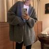 Estilo feedback sentido del diseño otoño e invierno Nueva prenda de punto combinable top sencillo abrigo suave glutinoso moda