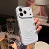Funda Magnética de Silicona Líquida con Patrón de Olas para Apple 18Promax Funda Protectora de Gama Alta para Iphone16 14