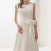 Vestidos de Novia Satinados Redondos Europeos y Americanos al por Mayor Estilo Nuevo 2026 Vestido de Novia con Cola Dropshipping Verano