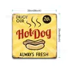 Lata de arte de comida rápida estilo americano personalizada, con diseños temáticos de comida, decoraciones de pared creativas e ilustraciones en lata
