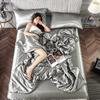 Lujo Ligero Aliexpress Juego de Colcha de Seda Helada Lavada de Verano de Cuatro Piezas Funda de Cama de Taiwán Funda de Colcha Venta al por Mayor Directa de Fábrica Venta al por Mayor de Pedidos Pequeños