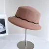 Sombrero de Bombín de Lana Estilo Francés con Decoración de Pedrería para Mujer, Nuevo Elegante Versátil Sombrero de Bombín de Invierno con un Sombrero Sofisticado Elegante