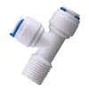 Conector purificador de agua de 2 dientes a T de 2 tubos con junta tórica conector rápido de alta gama 7544