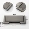 Tirador de Anillo Invisible para Puerta de Armario con Cajón sin Perforaciones, Tapa Blanda, Oscuro, Moderno y Sencillo