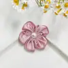 Accesorios de flor de cinco pétalos de satén perlado de color sólido para accesorios de cabello hechos a mano DIY, ropa infantil, zapatos, sombreros, bolsos y materiales de decoración para mascotas