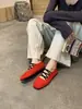 Zapatos planos de suela blanda para mujer, zapatos de vestir poco profundos de punta cuadrada, mocasines versátiles de tacón bajo y suela blanda para otoño 2026, mocasines para mujeres embarazadas y señoras mayores