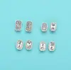 Prata Pura 999 Atrai Riqueza e Boa Sorte, Acessórios de Contas Separadas Retrô, Pulseiras de Corda Trançada Feitas à Mão para DIY, Contas Soltas de Prata Dura 3D