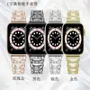 Para Apple Watch Pulseira de Metal com Diamantes apple watch SE 654321 geração nova pulseira em forma de C