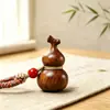Calabaza de la Fortuna de Madera de Durazno Colgante Lindo, Adorno de Cuello Coleccionable, Cadena para Suéter, Adorno de Mano de Madera de Azufaifo Estilo Chino