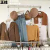Estante de exhibición de ropa de acero inoxidable, montado en la pared, para colgar por el frente, estante de ropa para uso doméstico, estante de tienda para ropa de niños