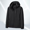 Chaqueta para Hombre Primavera Nueva Moda Casual con Capucha Chaqueta para Hombre Cortavientos Chaqueta de Trabajo para Pareja con Sombrero Removible