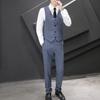 Chaleco informal de moda para hombre, chaleco de cuatro botones + pantalón de traje, mono de hotel KTV de dos piezas, traje de chaleco para hombre