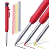 Marcador rotulador suit lápiz de grafito marcador de posicionamiento para agujeros profundos punzón central herramienta de dibujo para madera