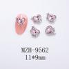 Joias para unhas em formato de coração amor Cruz estrela coração de pêssego Dia dos Namorados acessórios diy joias de liga de diamante joias de diamante para unhas