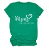 Amazon Ebay Estación Independiente Camiseta Cómoda y Versátil para Mujer Mimi Pray Hug Love Cuello Redondo Manga Corta
