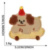 Ventas Directas de Fábrica Parche Bordado Autoadhesivo de Animales de Dibujos Animados Perro Accesorios Accesorios para Ropa Maletas Parches de Tela