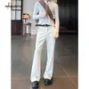 Moda Otoñal Pantalones de Traje para Hombre Sencillos con Caída Estilo Callejero Americano Versátiles Adelgazantes que Alargan las Piernas Pantalones de Microcampana Modernos