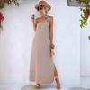 Novedad primavera y verano 2023 explosiones de estación independiente de Amazon transfronterizo caliente vestido de mujer europeo y americano con correa diagonal al hombro