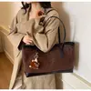Bolso Tote Grande de Moda Nuevo Primavera 2026, Bolso de Hombro Patchwork para Viajes, Bolso Retro Coreano con Estampado de Leopardo para Mujer