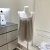 Camisola Fresca de Verano con Estampado de Leopardo en Color Café con Leche, Camisola con Estampado de Leopardo de Ye Hong Apparel, Mezcla de Algodón para Mujer