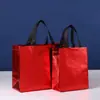 Bolsas de Tote para Tiendas de Ropa Laminadas Aluminizadas, Bolsas Láser No Tejidas, Empaque Plegable, Bolsas de Compra Promocionales de Regalo Publicitario