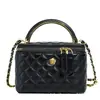 Bolso Pequeño Texturizado de Gama Alta para Mujer 2026 Nuevo Diseño de Nicho Otoñal Bolso Cruzado Acolchado con Cadena Bolso de Mano Tipo Cubo