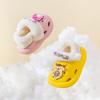 Zapatillas de algodón para niños Sanrio, zapatos de invierno para niña con agujeros desmontables, zapatos de playa de dibujos animados para niño, antideslizantes de dos usos