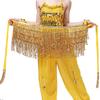 Falda Corta con Flecos de Lentejuelas Cadena para la Cintura Danza India Bohemio Pañuelo para la Cadera de Atar Pañuelo para la Cintura de Danza del Vientre Traje de Danza del Vientre