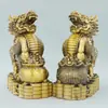 Adorno de Kirin de la Fortuna Afortunada, Artesanía de Latón, Decoración del Hogar Completamente de Cobre, Regalo para Recepción o Exhibición de Inauguración de Tienda