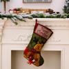 Decoraciones navideñas transfronterizas nuevas pegatinas de borde de lino imitación corteza calcetines de Navidad para muñeca calcetines de regalo navideño para niños