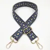 Nueva correa de hombro ancha de 3,8 cm con diseño de jacquard de color y diamantes para mujer, accesorios para bolsos, correa cruzada larga transfronteriza de comercio exterior