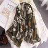 Bufanda de Tiro Real Shawl Elegante de Flores de Algodón y Lino Otoño e Invierno Nuevo Venta al por Mayor de Fábrica Bufanda para Mujer Estilo Japonés y Coreano Dulce